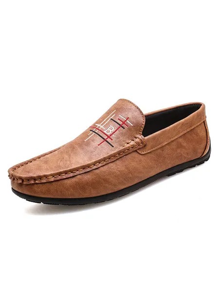 Milanoo Men's Print Driving Loafers