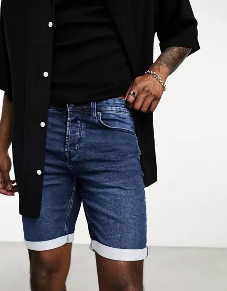 Темные джинсовые шорты для бега Only & Sons