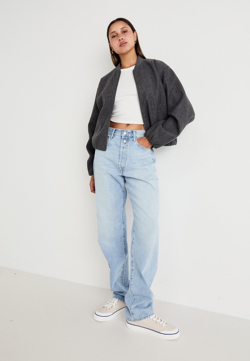 Кроссовки на шнуровке LS2 Levi's, кремовый