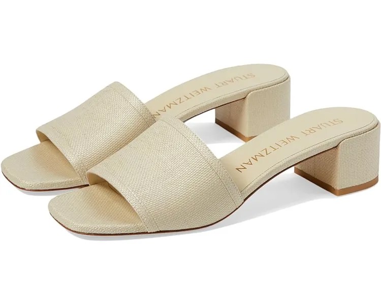 Туфли Stuart Weitzman Cayman 35 Block Slide, цвет Natural