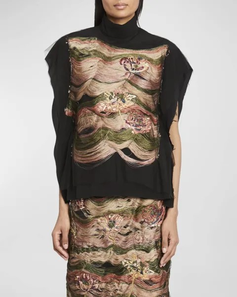 Топ Carmas с цветочной вышивкой Dries Van Noten
