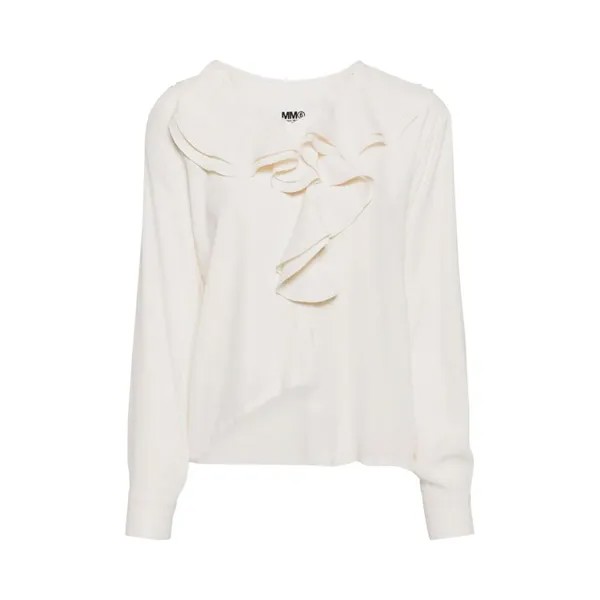 Рубашка MM6 Maison Margiela Long-Sleeve Shirt, кремовый