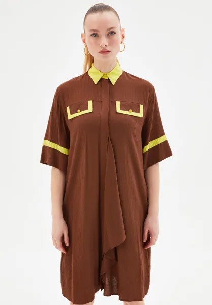 Платье-блузка adL, цвет brown
