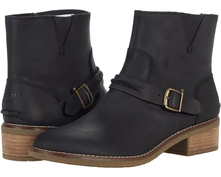 Ботинки Sperry Seaport Storm Buckle Bootie Leather, черный
