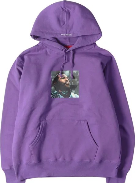 Толстовка Supreme Marvin Gaye Hooded Sweatshirt 'Violet', фиолетовый