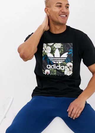 Черная футболка с принтом логотипа adidas Skateboarding-Черный