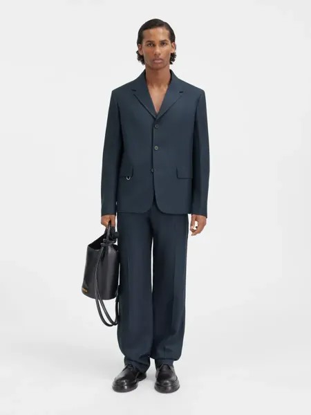 Квадратный пиджак Ла Весте Кабри Jacquemus, темно-синий