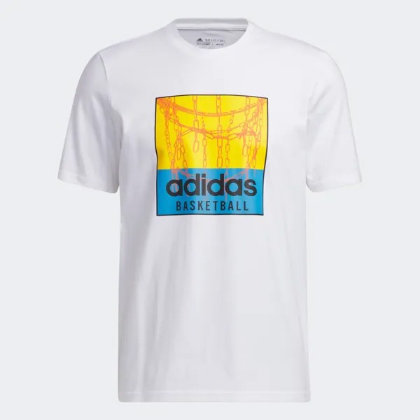 Футболка Adidas Chain Net Basketball Graphi, белый