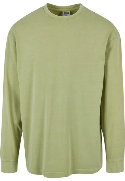 Футболка с длинным рукавом HEAVY BOXY ACID WASH LONG SLEEVE Urban Classics, винтажный зеленый