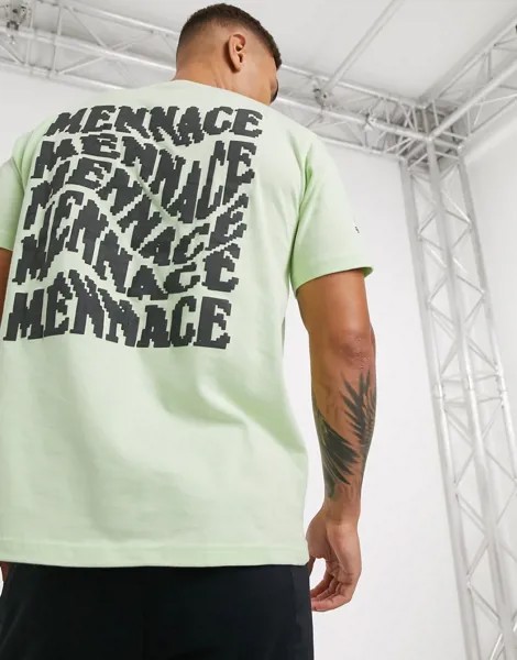 Пастельная неоново-желтая футболка с логотипом Mennace-Желтый