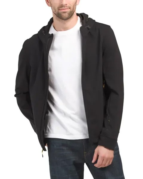 Плащ Softshell с регулируемым капюшоном Cole Haan Signature, черный