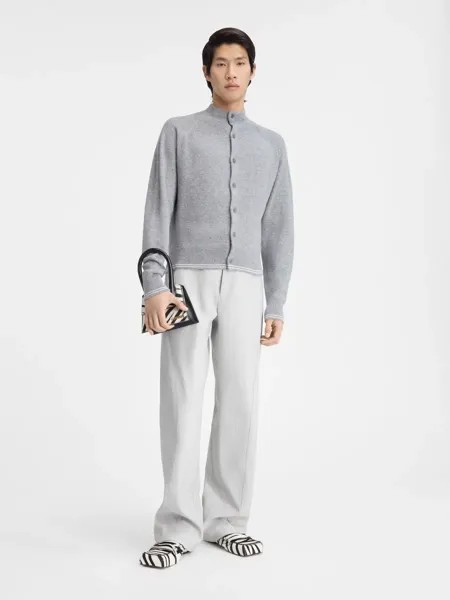 Кардиган с высоким воротником Питатто Jacquemus, серый
