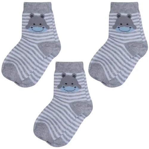 Носки RuSocks 3 пары, размер 9-10, серый