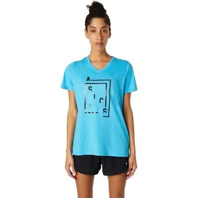 Женская футболка ASICS XG с коротким рукавом и V-ОБРАЗНЫМ ВЫРЕЗОМ ASICS, одежда для бега 2012A799