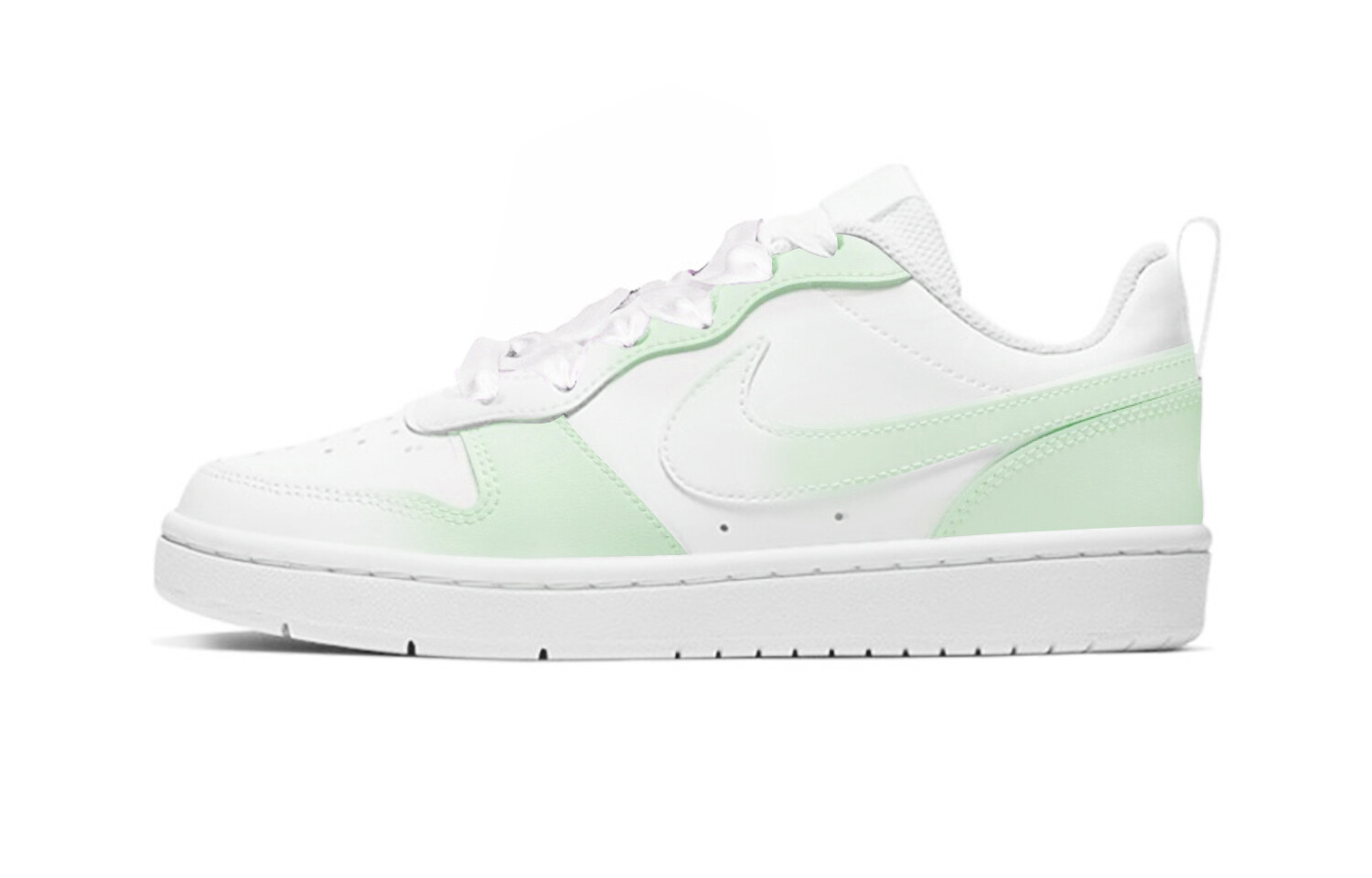 Кроссовки Nike Court Borough Series Skateboarding Shoes Women's Low-top White/green, зеленый