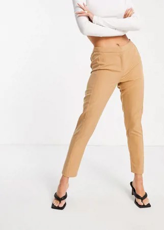 Классические бежевые брюки от комплекта Unique 21-Коричневый цвет