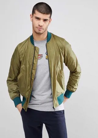 Зеленый бомбер на молнии PS Paul Smith