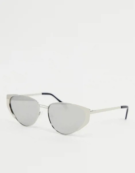 Серебристые овальные солнцезащитные очки AJ Morgan-Серебристый