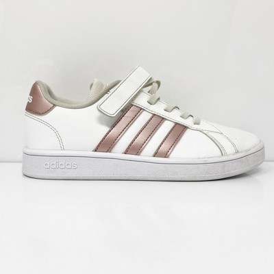 Adidas Girls Grand Court EF0107 Белая повседневная обувь Кроссовки Размер 3