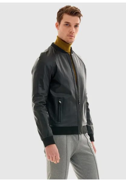 Кожаная куртка Pierre Cardin, цвет schwarz