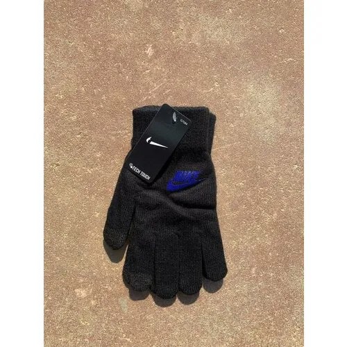 Перчатки NIKE, размер one size, синий, черный