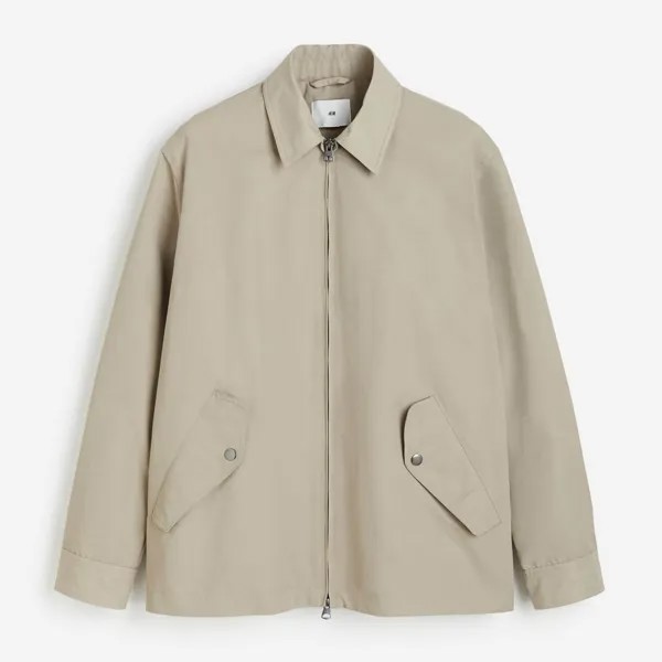 Куртка H&M Loose Fit Twill, бежевый