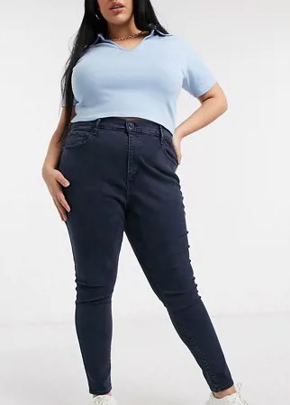Темно-синие супероблегающие джинсы с завышенной талией Levi's Plus Mile-Темно-синий