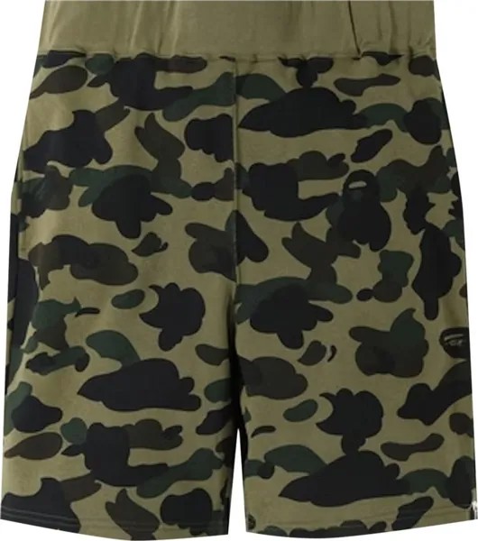 Шорты BAPE 1st Camo Sweat Shorts 'Green', зеленый