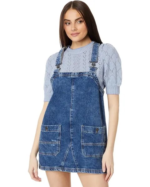 Платье Free People Overall Smock Mini, цвет Sapphire Wash