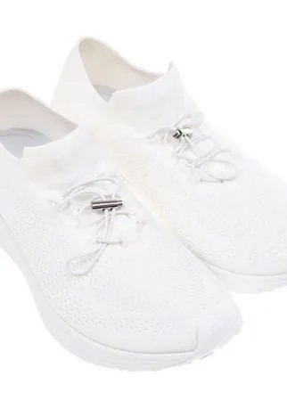 Белые кроссовки-носки на затяжке Fessura детские