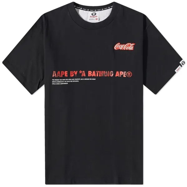 AAPE от A Bathing Ape Футболка с чашей Coca Cola, черный