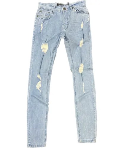 Мужские джинсы цвета «медный лед» с заклепками, рваные и стрейч-джинсы