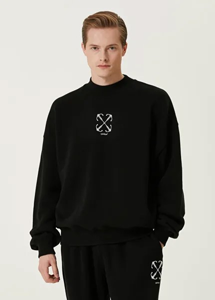 Черный свитшот с логотипом Off-White