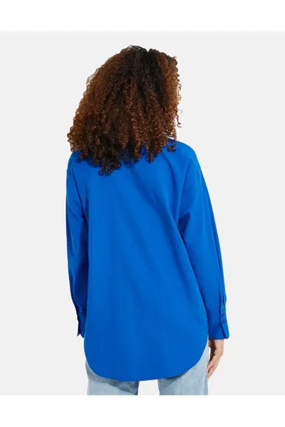 Delialah 5677 Рубашка с карманом и острым воротником Threadbare, синий