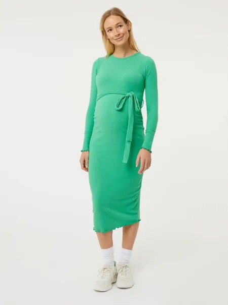 Зеленое платье-миди в рубчик для беременных George., зеленый
