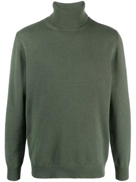 Roberto Collina roll-neck cashmere jumper, зеленый