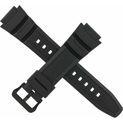 Ремень чёрный матовый пластик Casio W-218H-1A