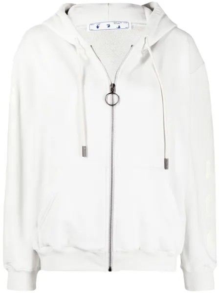 Off-White худи на молнии с монограммой Arrows