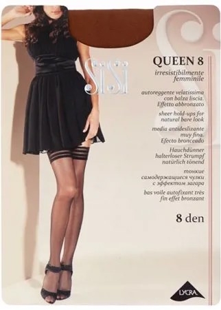 Чулки Sisi Queen, 8 den, размер 4-L, tropico (коричневый)