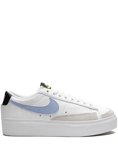 Nike кеды Blazer Low Platform 'White/Cobalt Bliss', белый