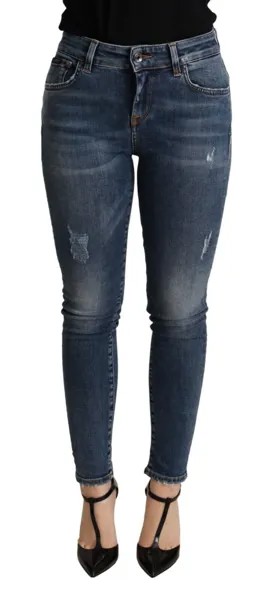 Джинсы DOLCE - GABBANA Джинсы хлопковые эластичные синие джинсовые брюки скинни IT36/US2/ XS 700 долларов США