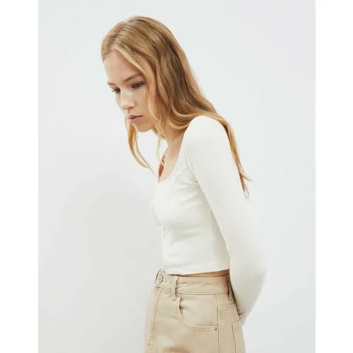 Лонгслив Gloria Jeans, размер XS (38-40), , молочный