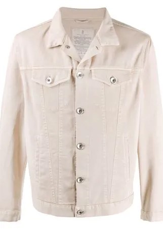 Brunello Cucinelli джинсовая куртка с заостренным воротником
