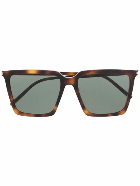 Saint Laurent Eyewear солнцезащитные очки в оправе черепаховой расцветки