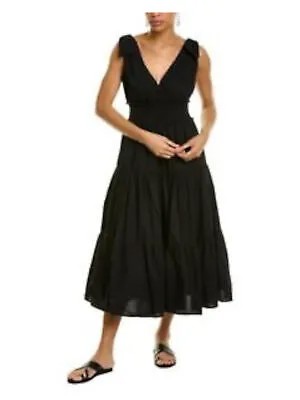 VINCE CAMUTO Женский черный пуловер с завязками на подкладке, платье миди без рукавов S