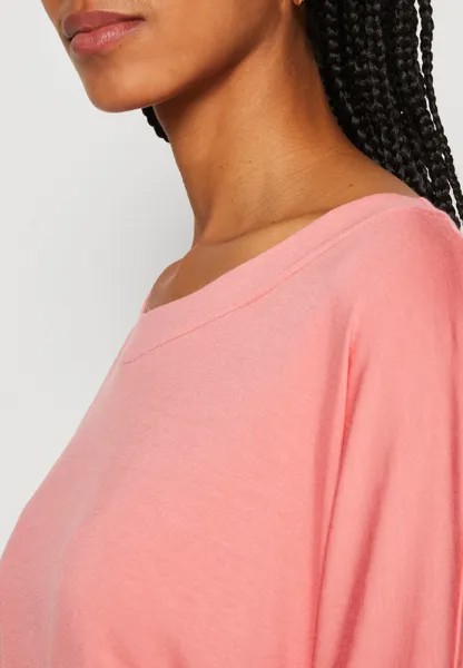 Топ с длинным рукавом Esprit, розовый