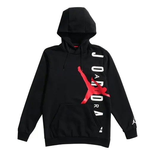 Толстовка Air Jordan Men's Long Sleeve Printed Fashion 'Black Red', черный