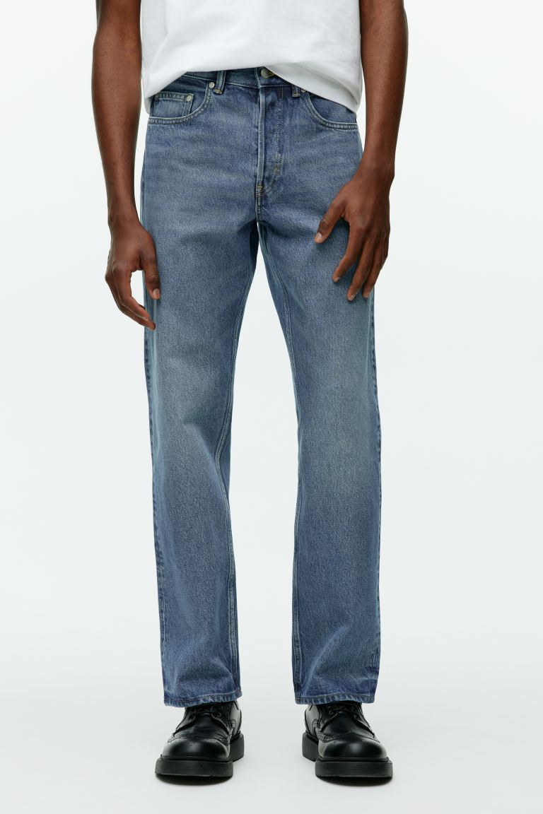 Ocean свободные прямые джинсы H&M, синий