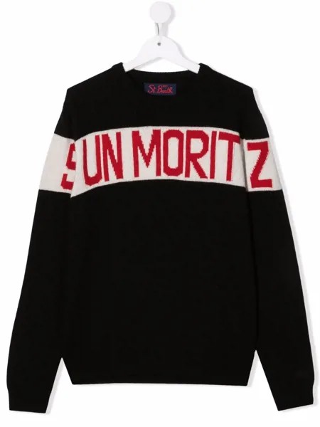 MC2 Saint Barth Kids джемпер вязки интарсия в рубчик
