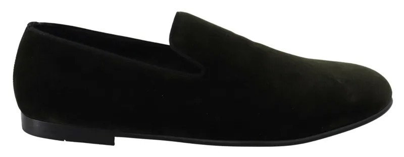 DOLCE - GABBANA Shoes Зеленые бархатные мужские лоферы без шнуровки EU42 / US9 Рекомендуемая розничная цена 800 долларов США